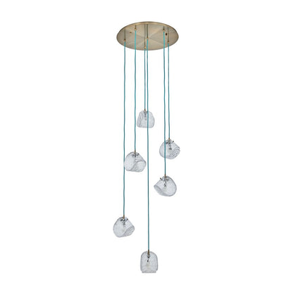 Kalco Lighting Pallina 6 Light 7.5" Chandelier, Winter Brass