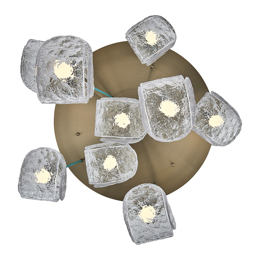 Kalco Lighting Pallina 9 Light 7.5" Chandelier, Winter Brass
