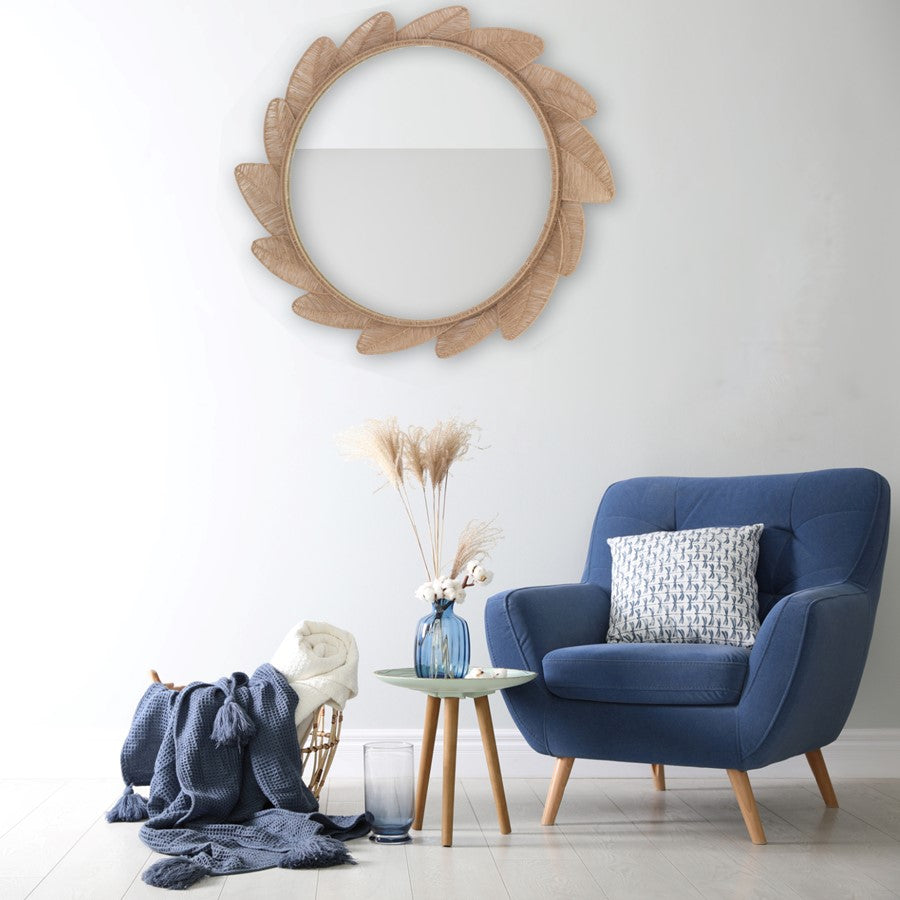 Kalco Lighting Foglie Mirror, Jute