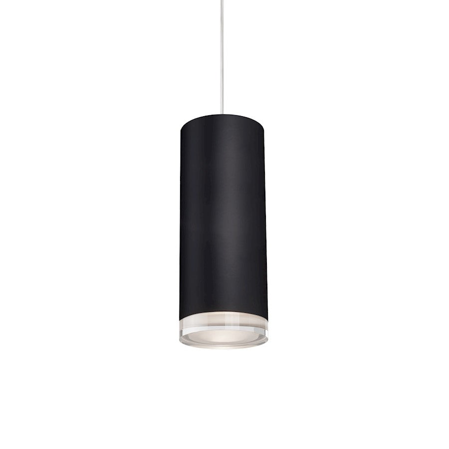 Kuzco Cameo 10" LED Pendant, Black/Frosted Acrylic Diffuser - 401432BK-LED