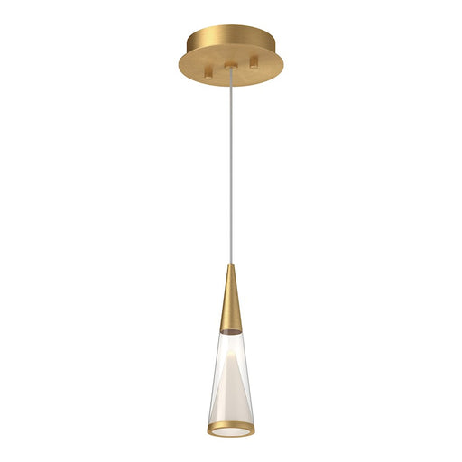 Kuzco Malabar 3" LED Pendant, Gold/Acrylic/Frosted Interior - 402401BG-LED