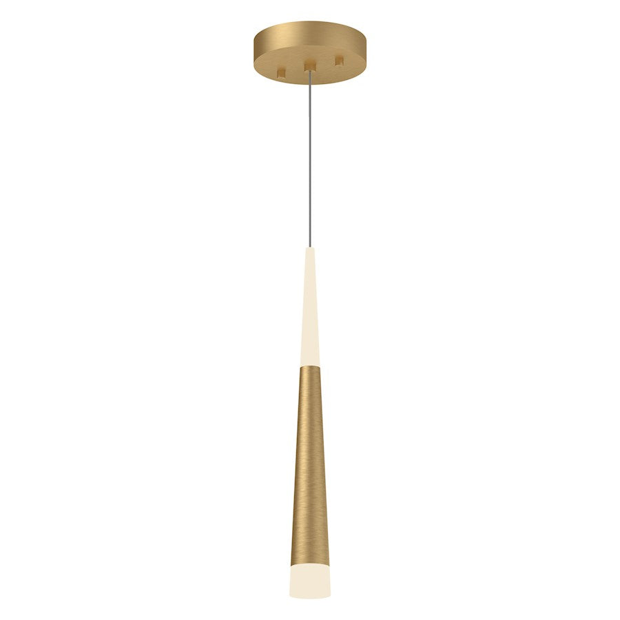 Kuzco Ultra 2" LED Pendant, Brushed Gold/White Acrylic Diffuser - 402501BG-LED