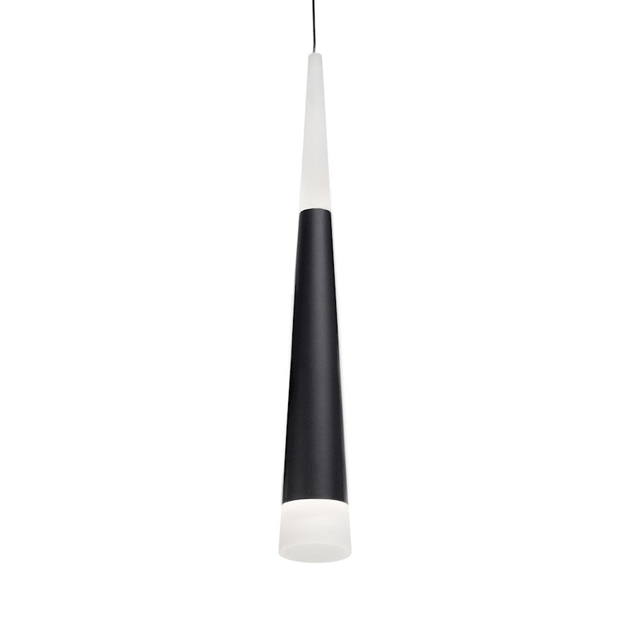 Kuzco Ultra 2" LED Pendant, Black/White Acrylic Diffuser - 402501BK-LED