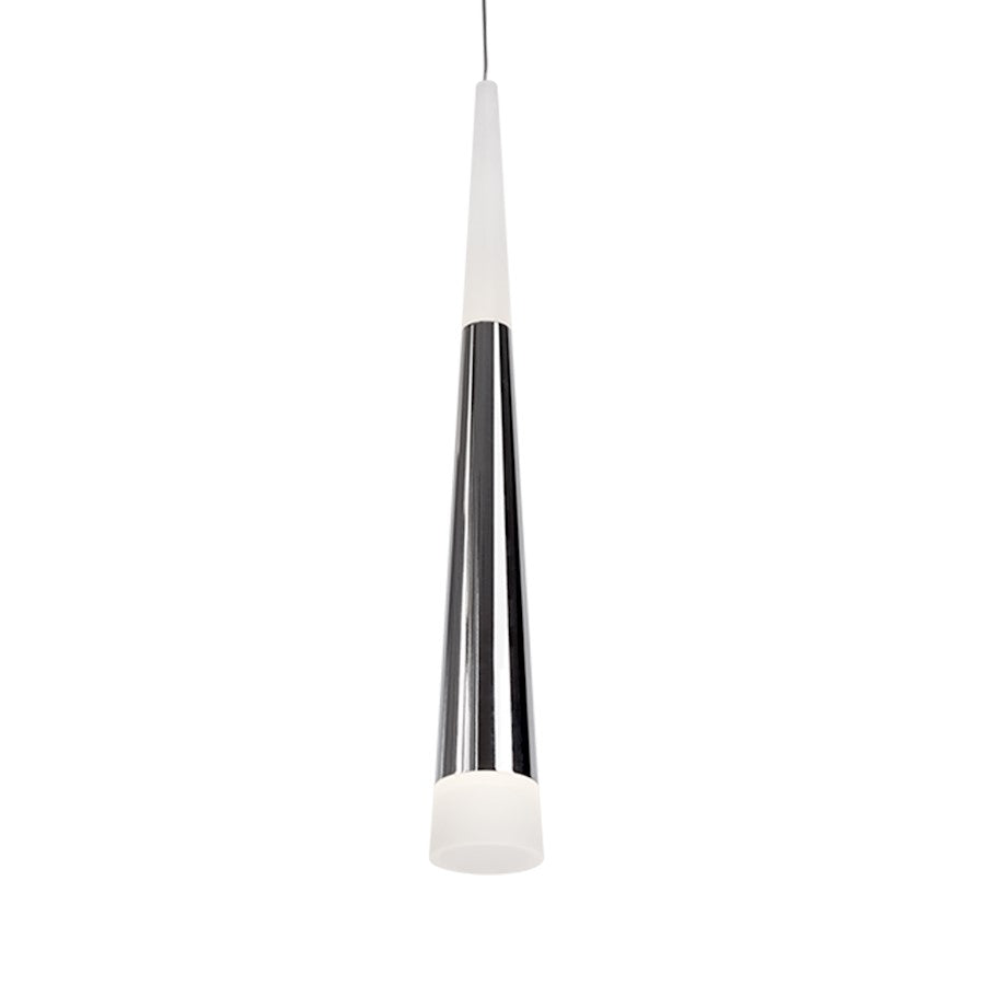 Kuzco Ultra 2" LED Pendant, Chrome/White Acrylic Diffuser - 402501CH-LED