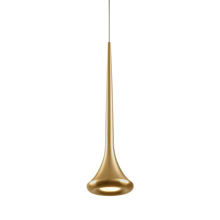 Kuzco Bach 5" LED Pendant, Brushed Gold/Acrylic Diffuser - 402601BG-LED