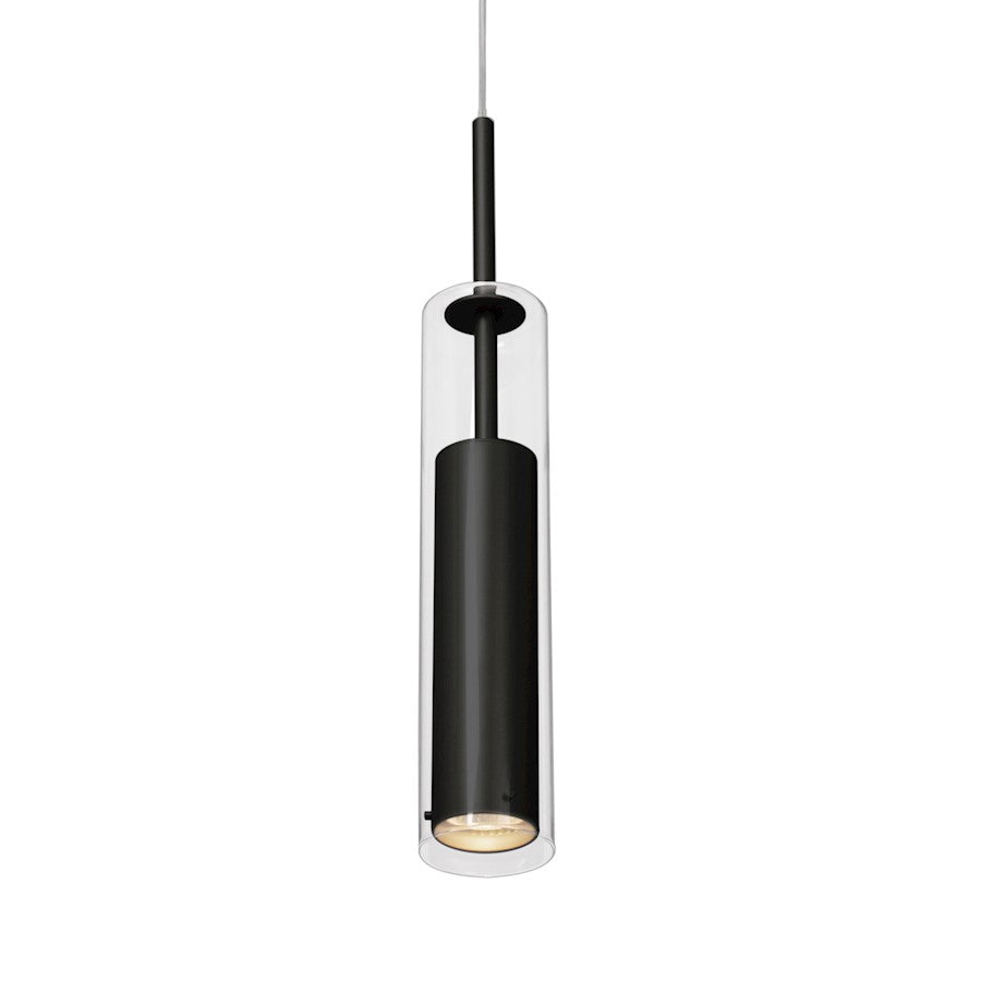 Kuzco Jarvis 1 Light 3" Pendant, Black/Clear - 41411-BK