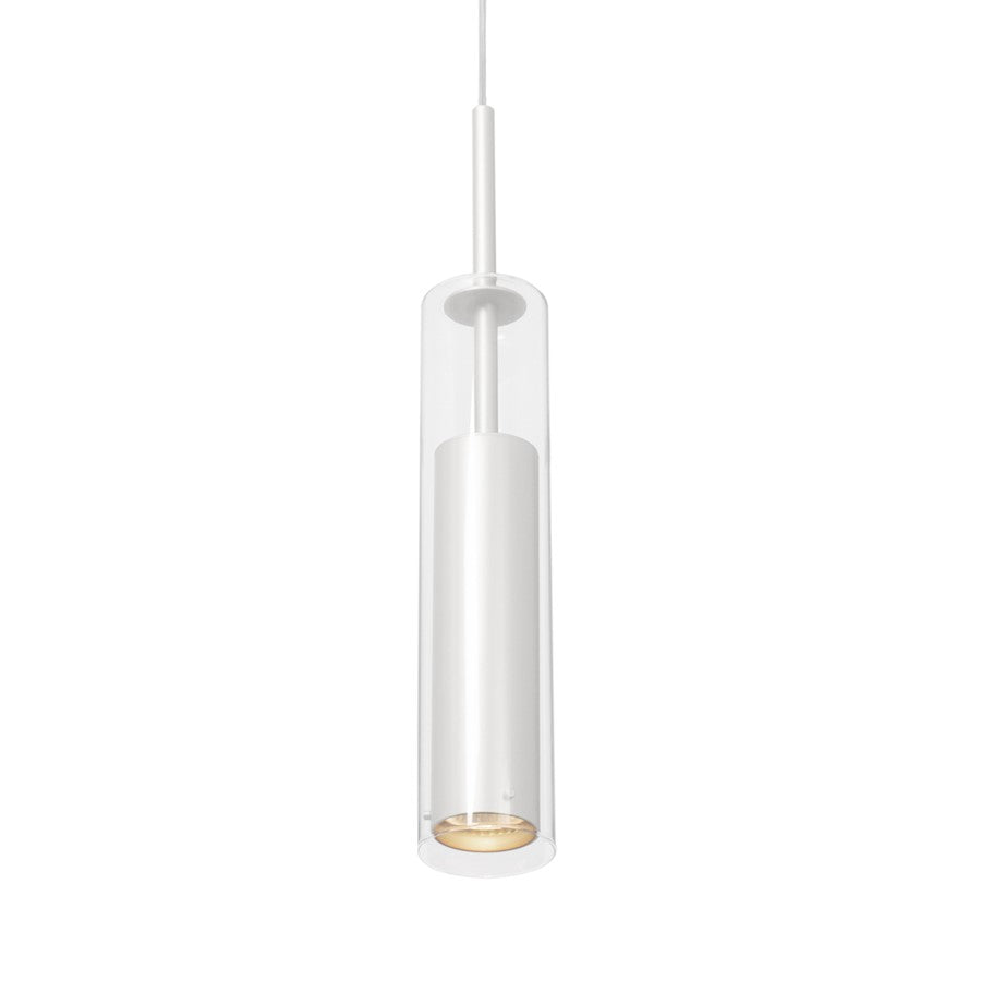 Kuzco Jarvis 1 Light 3" Pendant, White/Clear - 41411-WH