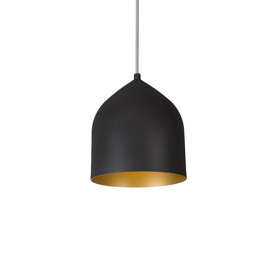 Kuzco Helena 1 Light 8" Pendant, Black/Gold - 49108-BK-GD