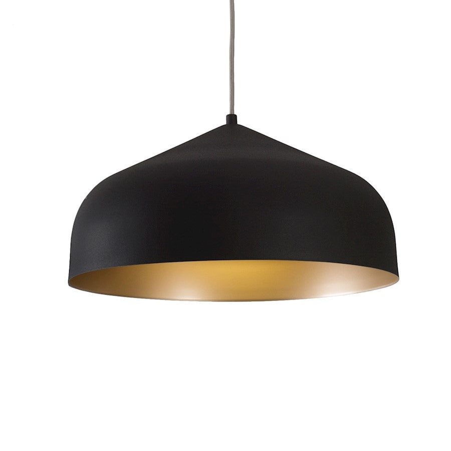 Kuzco Helena 1 Light 17" Pendant, Black/Gold - 49117-BK-GD