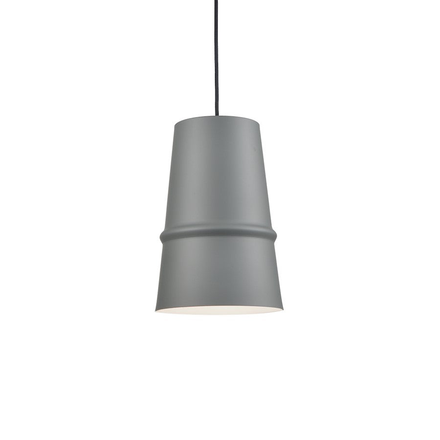 Kuzco Castor 1 Light 8" Pendant, Gray - 492208-GY