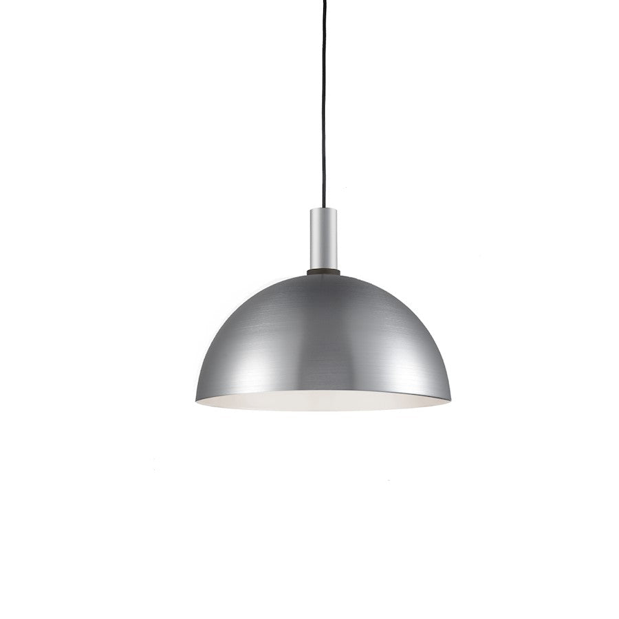 Kuzco Archibald 1 Light 16" Pendant, Brushed Nickel/Black Detail - 492316-BN-BK