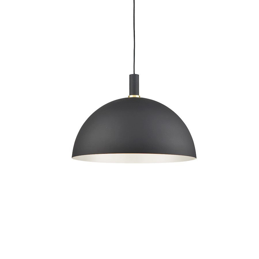 Kuzco Archibald 1 Light 24" Pendant, Black/Gold Detail - 492324-BK-GD