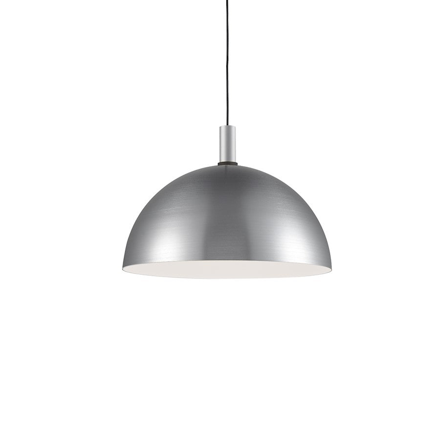 Kuzco Archibald 1 Light 24" Pendant, Brushed Nickel/Black Detail - 492324-BN-BK