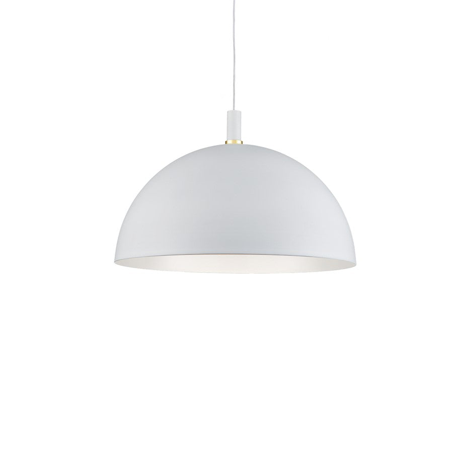 Kuzco Archibald 1 Light 32" Pendant, White/Gold Detail - 492332-WH-GD