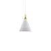 Kuzco Dorothy 1 Light 10" Pendant, White/Gold Detail - 492710-WH-GD