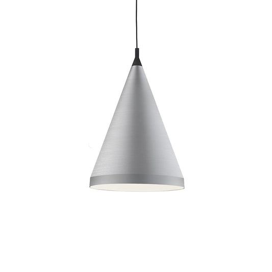 Kuzco Dorothy 1 Light Pendant, Brushed Nickel/Black Detail - 492722-BN-BK