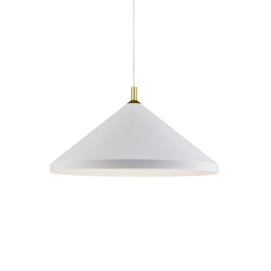 Kuzco Dorothy 1 Light 26" Pendant, White/Gold Detail - 493126-WH-GD