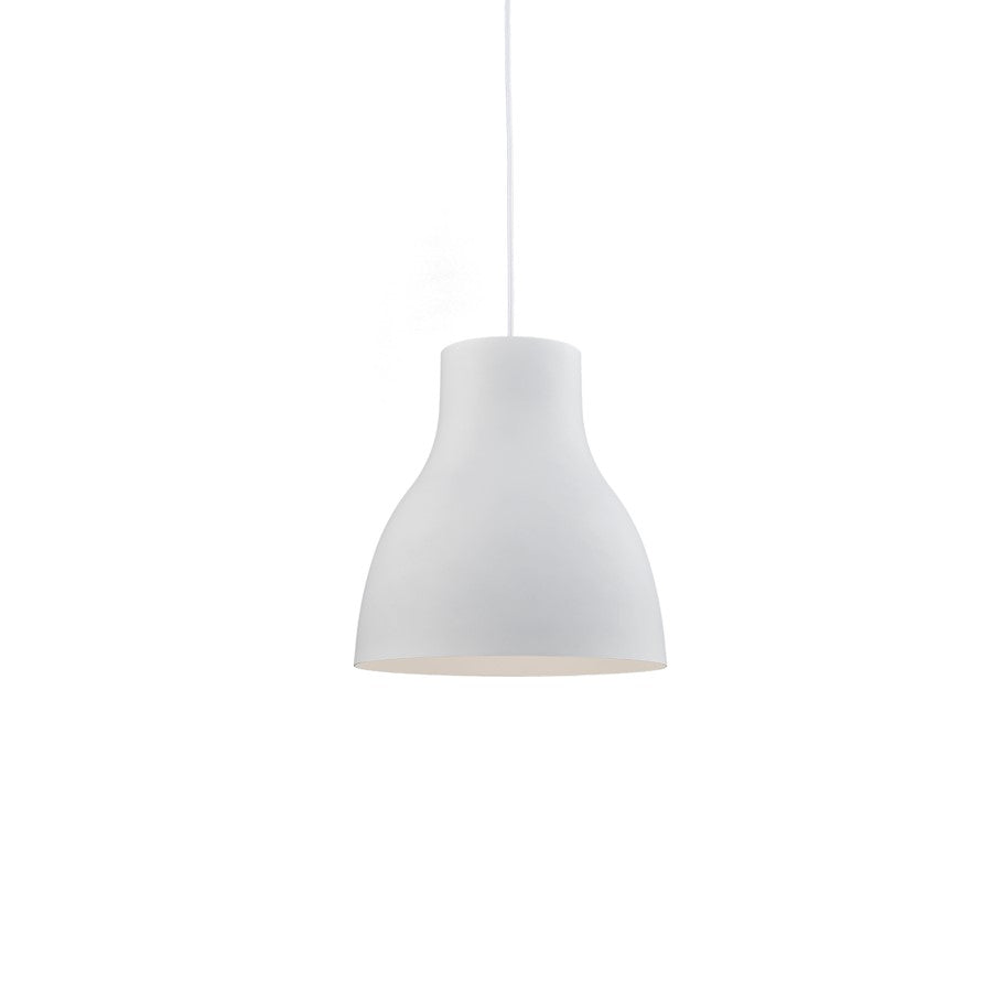 Kuzco Cradle 1 Light 16" Pendant, White - 494216-WH