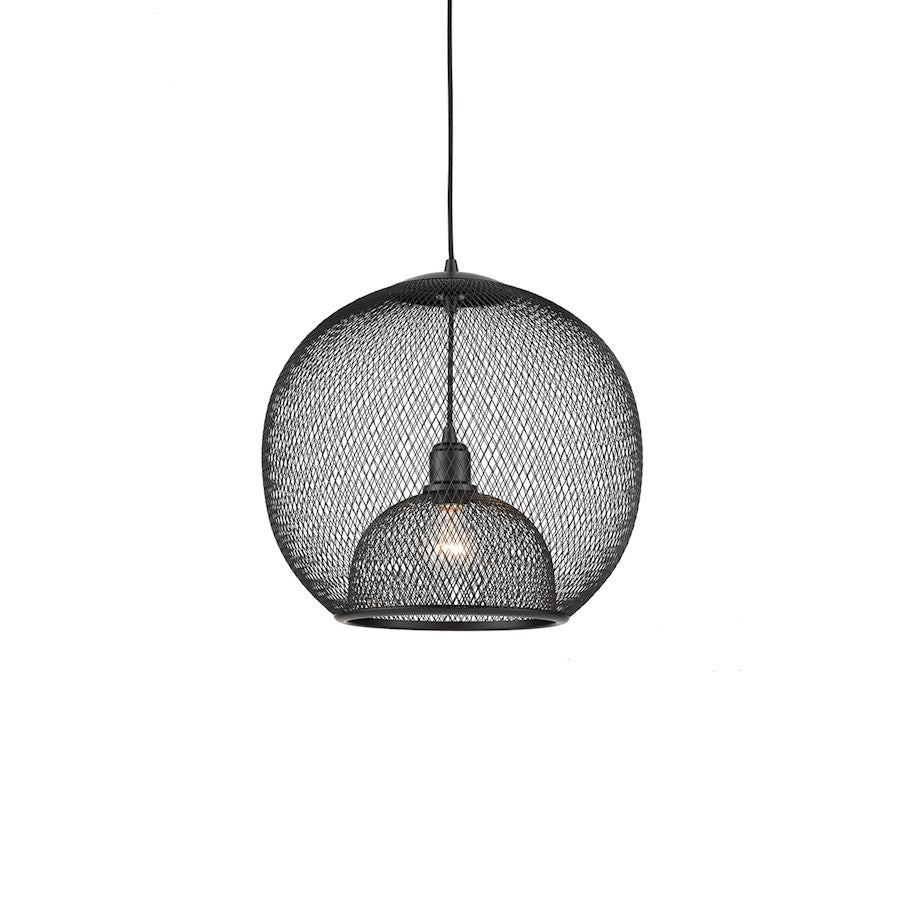 Kuzco Gibraltar 1 Light 18" Pendant, Black - 494418-BK