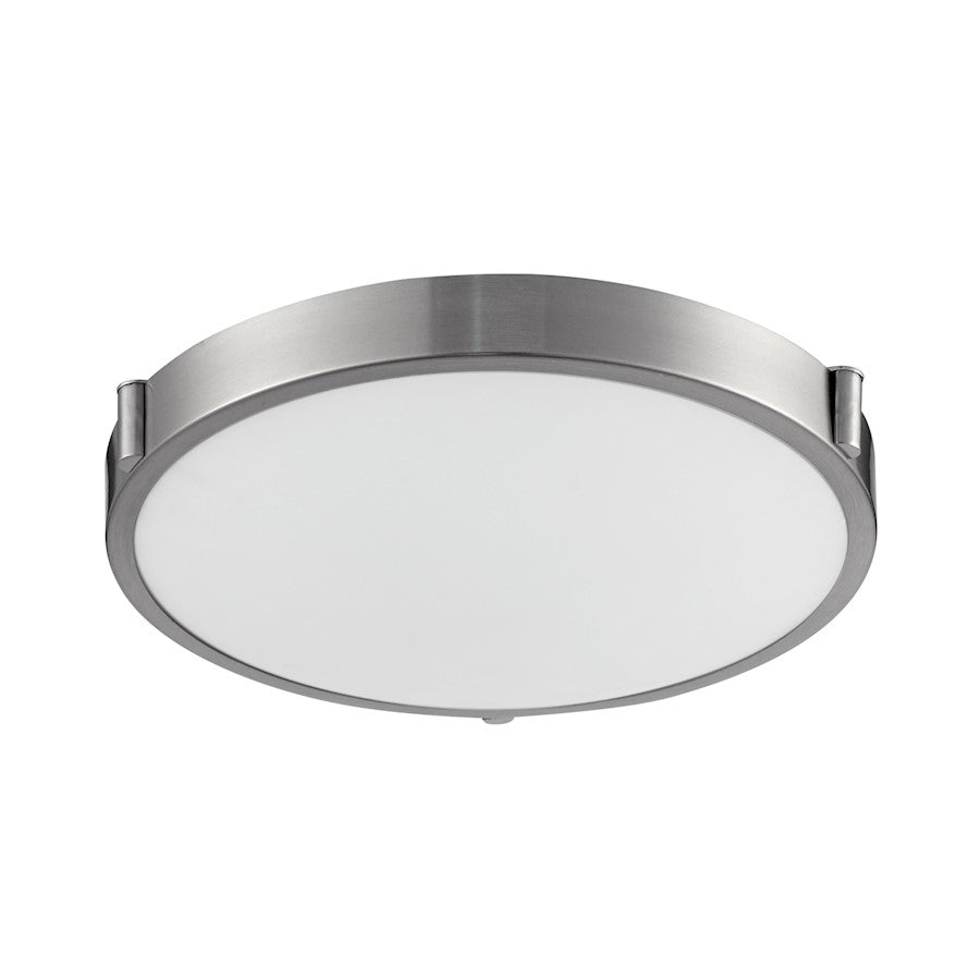 Kuzco Floyd 13" LED Flush Mount, Brushed Nickel/Opal - 501112-LED