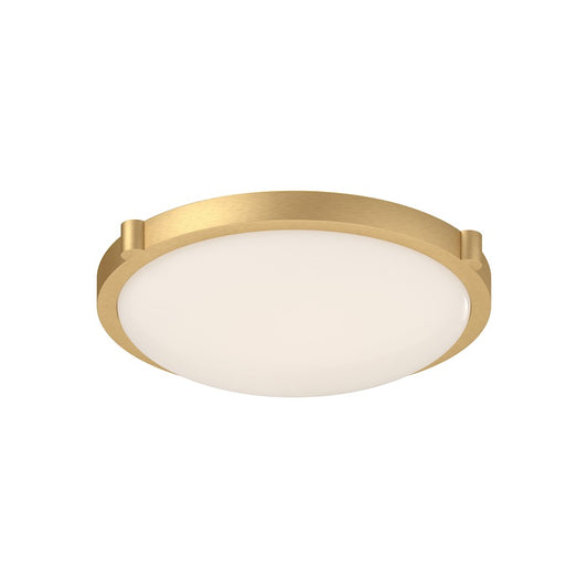 Kuzco Floyd 13" LED Flush Mount, Brushed Gold/Opal - 501112BG-LED