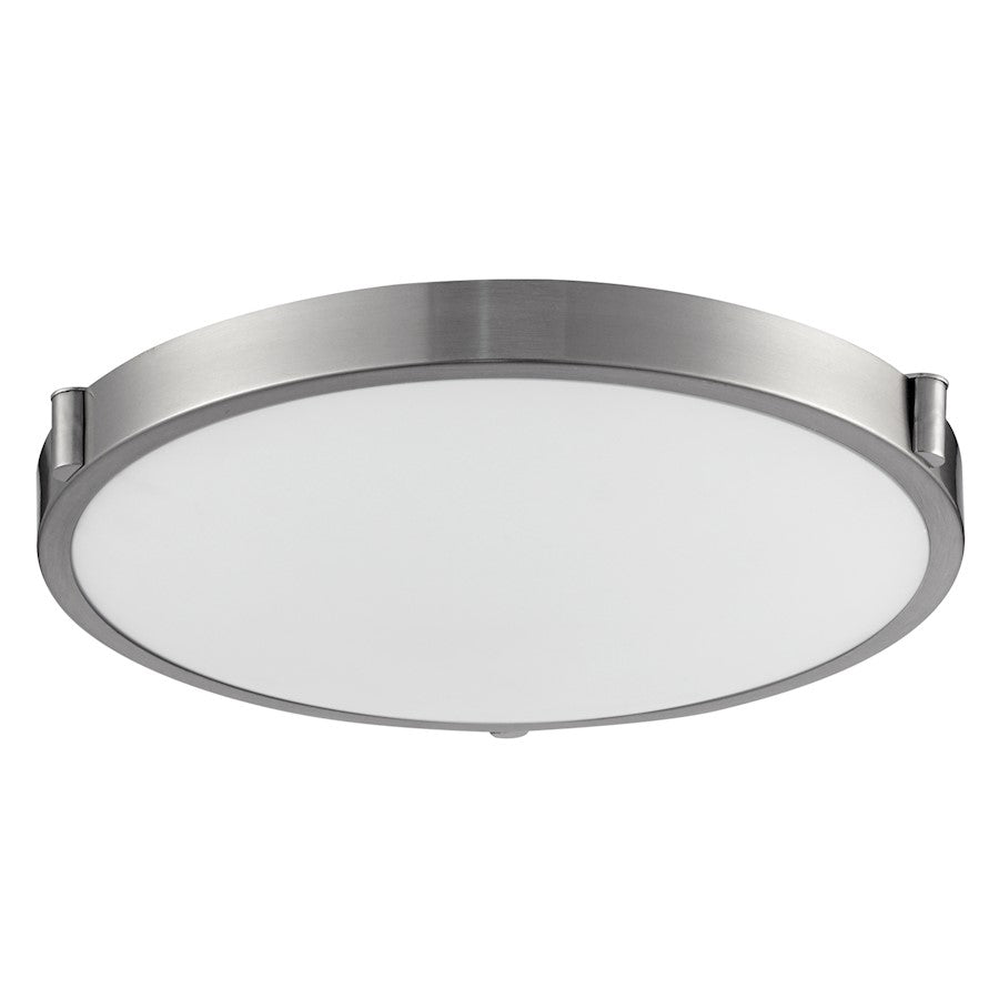 Kuzco Floyd 17" LED Flush Mount, Brushed Nickel/Opal - 501122-LED