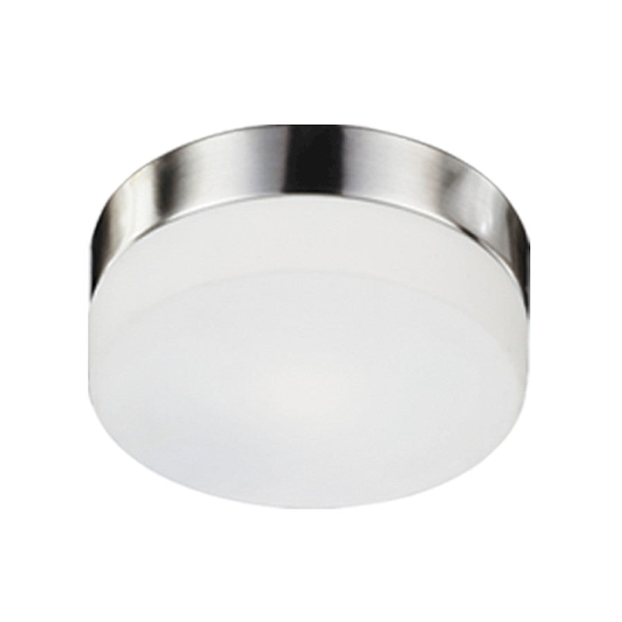 Kuzco Lomita 2 Light 12" Flush Mount, Brushed Nickel/Opal - 52022BN