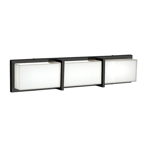 Kuzco Watford 25" LED Vanity, Black/Frosted Interior Clear - 701313BK-LED