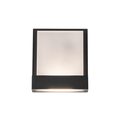 Kuzco Guide 7" LED All-terior Wall Light, Black/Clear Glass