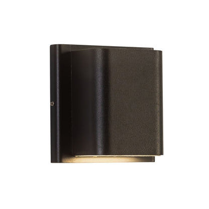 Kuzco Tolan 4in 1-Light Wall Sconce | Modern Black Aluminum and Clear Glass | Outdoor Entryway & Patio | 750lm 3CCT 90CRI | Model AT48403-BK-UNV-3CCT
