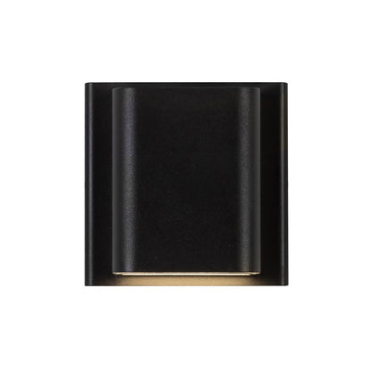 Kuzco Tolan 4in 1-Light Wall Sconce | Modern Black Aluminum and Clear Glass | Outdoor Entryway & Patio | 750lm 3CCT 90CRI | Model AT48403-BK-UNV-3CCT