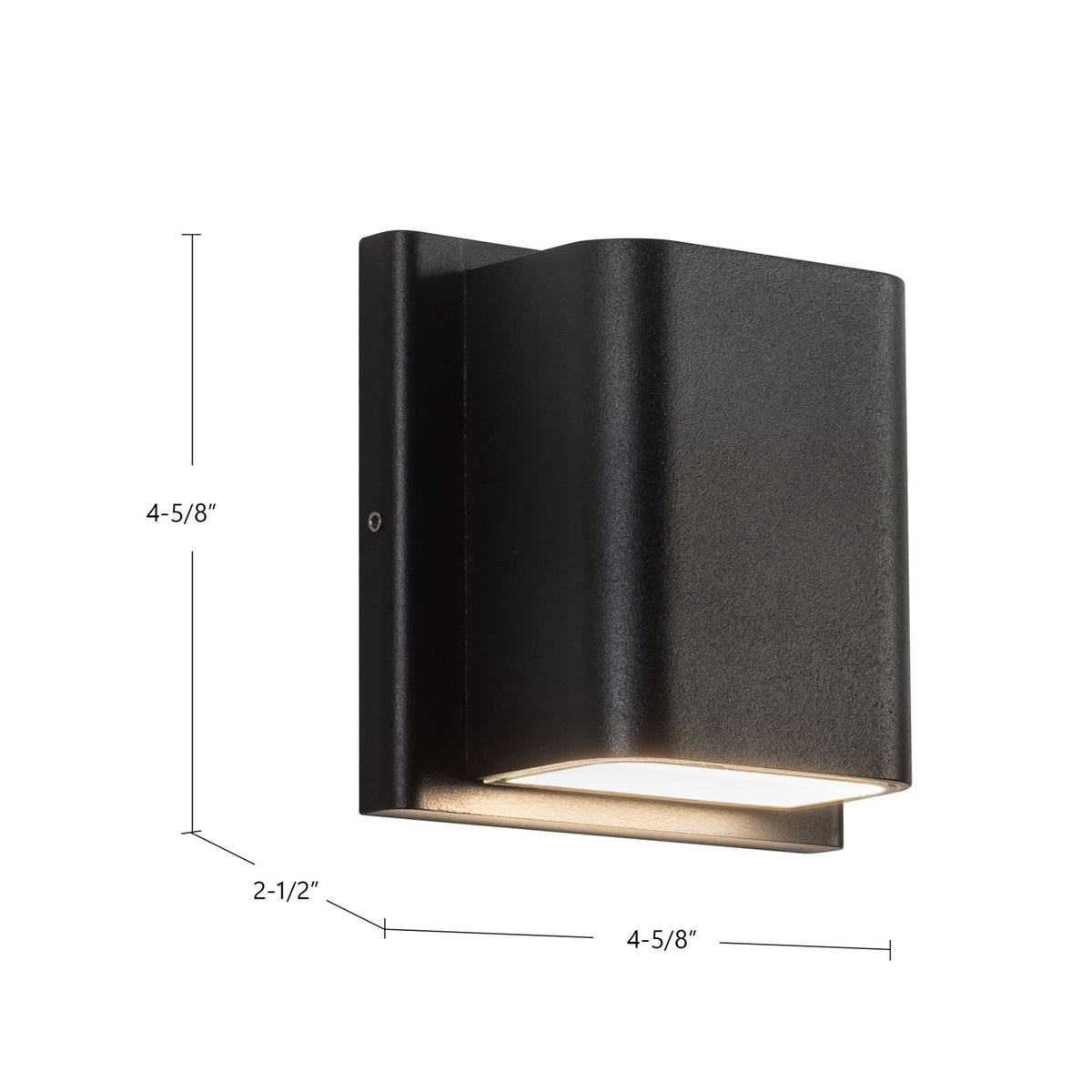 Kuzco Tolan 4in 1-Light Wall Sconce | Modern Black Aluminum and Clear Glass | Outdoor Entryway & Patio | 750lm 3CCT 90CRI | Model AT48403-BK-UNV-3CCT
