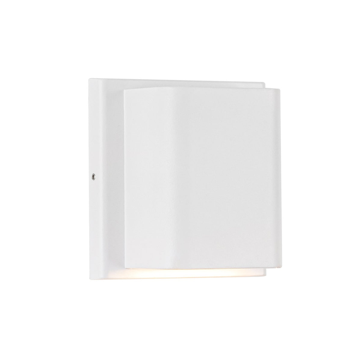 Kuzco Tolan 4in LED Wall Sconce | Modern White Aluminum and Clear Glass | Indoor & Covered Outdoor | 750lm 3CCT 90CRI | Model AT48403-WH-UNV-3CCT