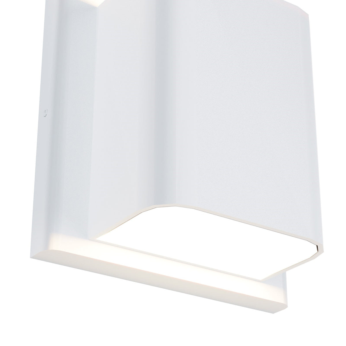 Kuzco Tolan 4in LED Wall Sconce | Modern White Aluminum and Clear Glass | Indoor & Covered Outdoor | 750lm 3CCT 90CRI | Model AT48403-WH-UNV-3CCT