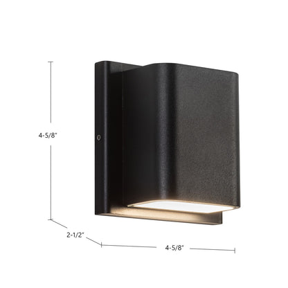Kuzco Tolan 4in LED Wall Sconce | Modern White Aluminum and Clear Glass | Indoor & Covered Outdoor | 750lm 3CCT 90CRI | Model AT48403-WH-UNV-3CCT