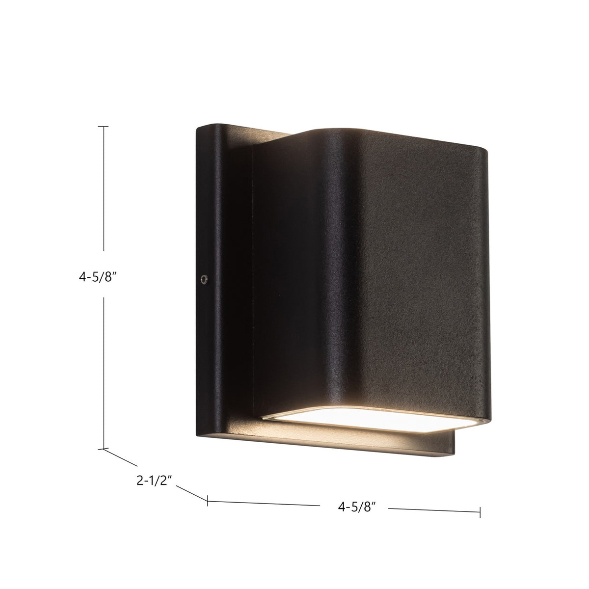 Kuzco Tolan 4in LED Wall Sconce | Black Aluminum and Clear Glass | Outdoor Entryway & Patio | Model AT48426-BK-UNV-3CCT