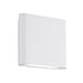 Kuzco Slate 6" 15W LED All Terior Wall Sconce, White/Frosted - AT6506-WH-UNV