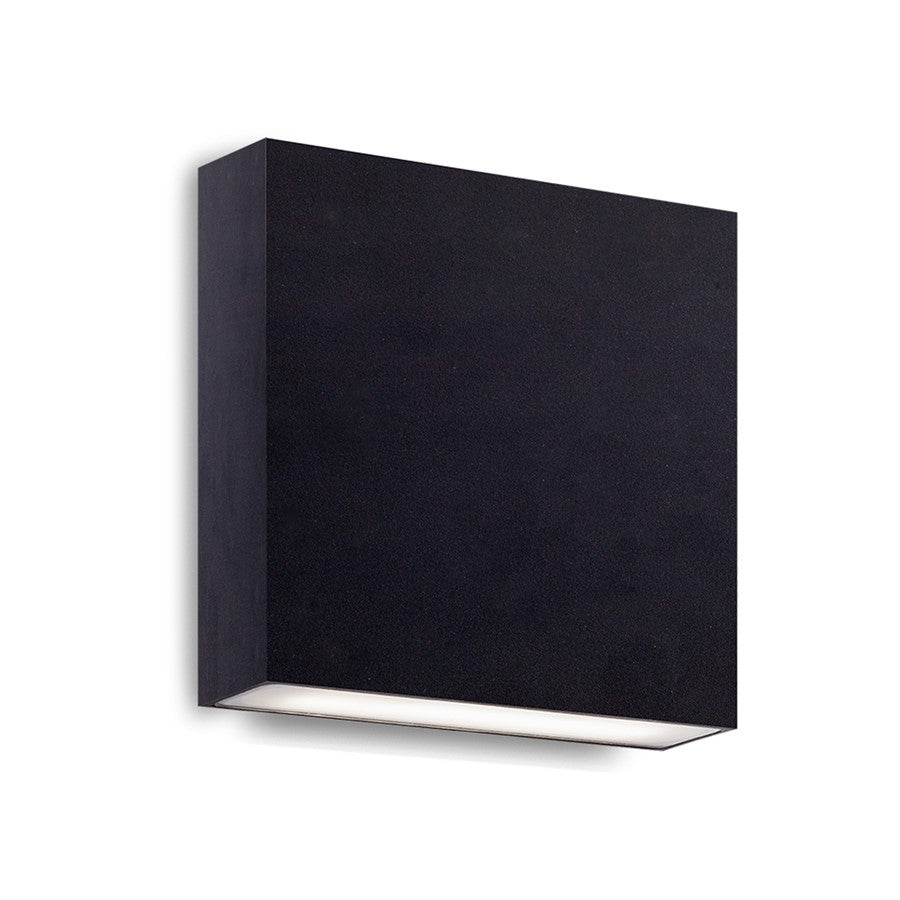 Kuzco Mica 6" LED All-terior Wall Light, Black/Frosted Glass