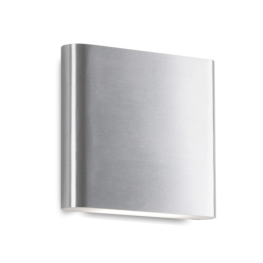 Kuzco Slate 6" LED All Terior Wall Sconce, Brushed Nickel/Frosted - AT68006-BN