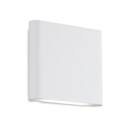 Kuzco Slate 6" LED All-terior Wall Light, White/Frosted Glass