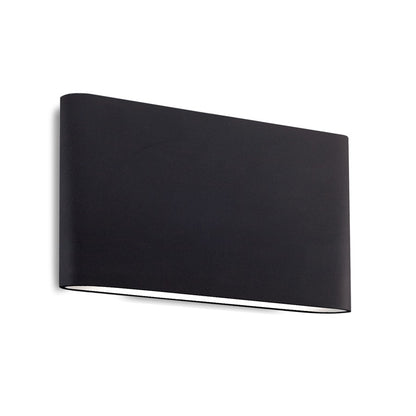 Kuzco Slate 10" LED All-terior Wall Light, Black/Frosted Glass