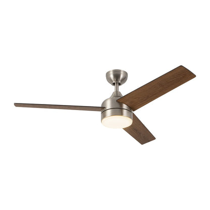 Haus Appeal Calloway 52in 3-Blade Ceiling Fan with LED Light | Brushed Nickel Steel | Model CF0716452BN-LKW