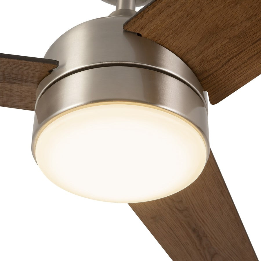 Haus Appeal Calloway 52in 3-Blade Ceiling Fan with LED Light | Brushed Nickel Steel | Model CF0716452BN-LKW