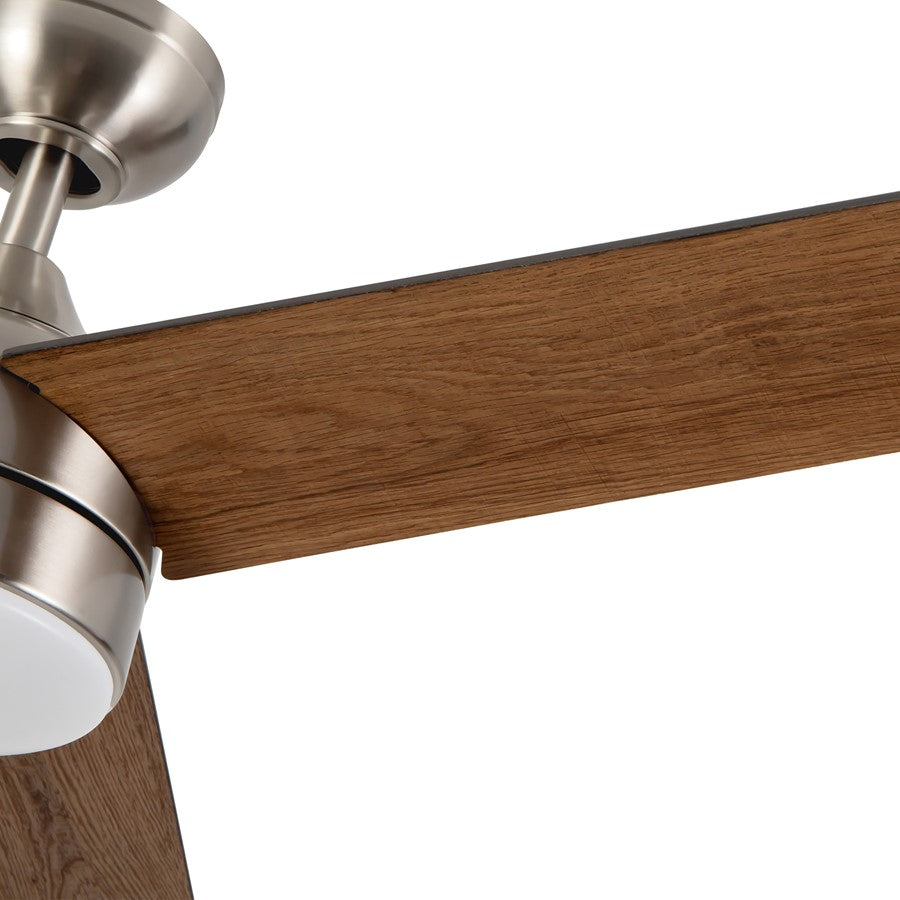 Haus Appeal Calloway 52in 3-Blade Ceiling Fan with LED Light | Brushed Nickel Steel | Model CF0716452BN-LKW