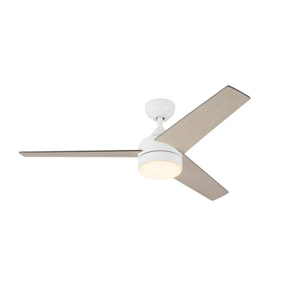 Haus Appeal Calloway 52in Ceiling Fan with LED Light | Modern White Steel 6-Speed | Model CF0716452WH-LKW