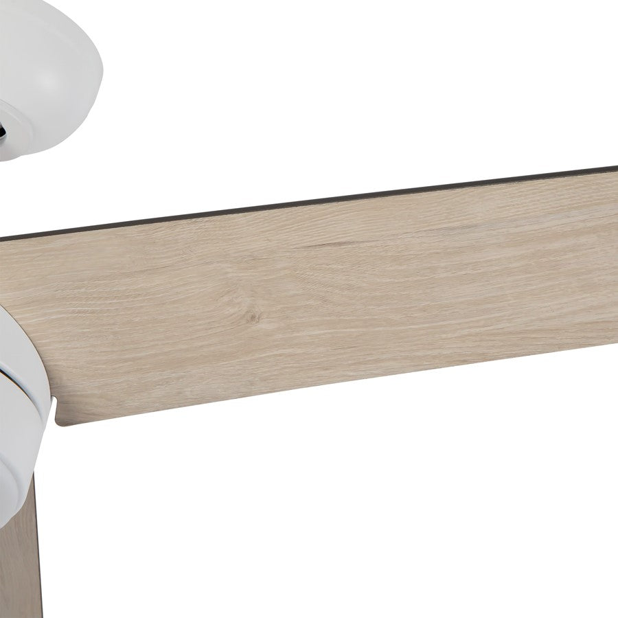 Haus Appeal Calloway 52in Ceiling Fan with LED Light | Modern White Steel 6-Speed | Model CF0716452WH-LKW
