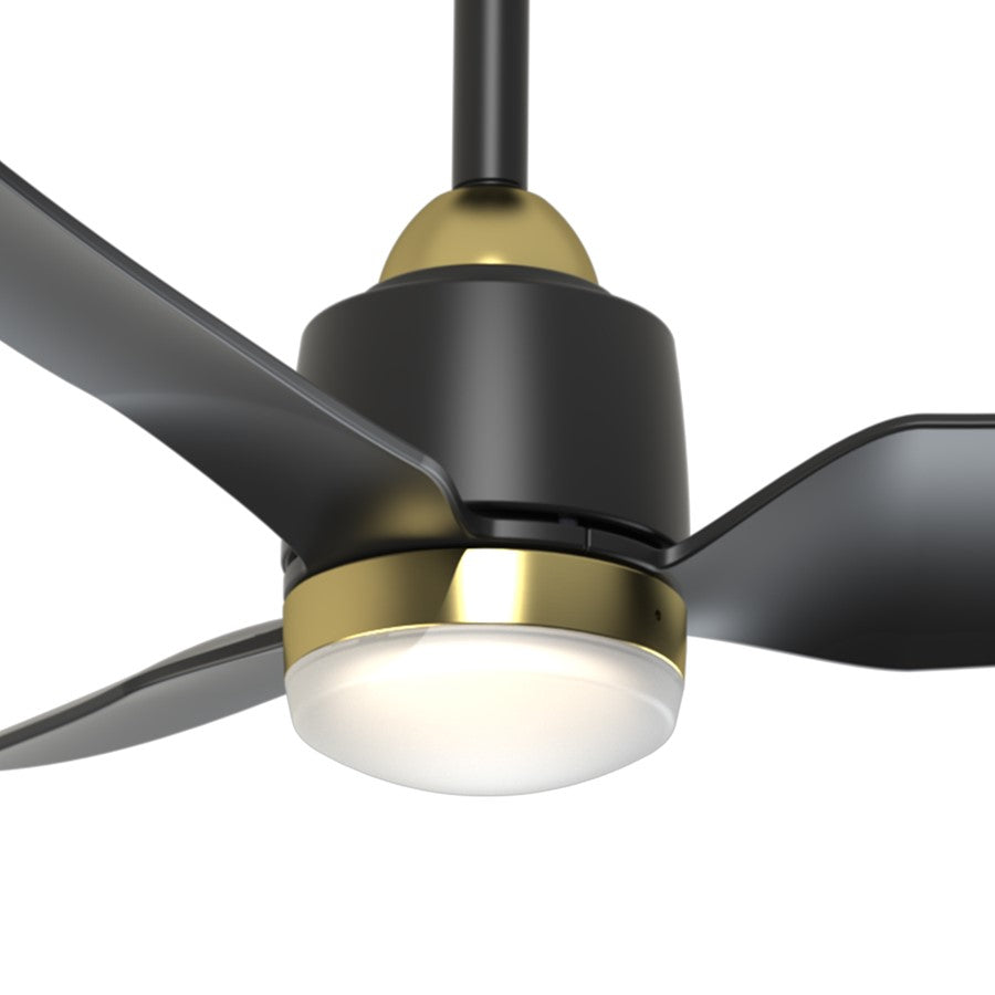 Kuzco Hugo 42" Ceiling Fan/Light Kit, Brushed Gold/Black
