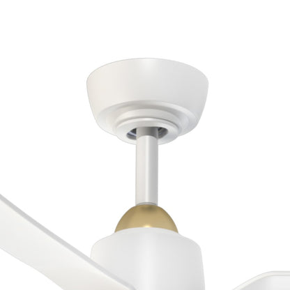 Kuzco Hugo 42" Ceiling Fan/Light Kit, Brushed Gold/White