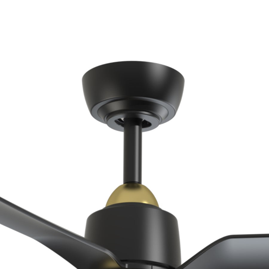 Kuzco Hugo 52" Ceiling Fan/Light Kit, Brushed Gold/Black