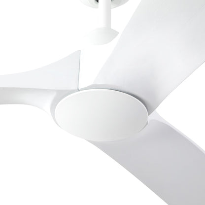 Haus Appeal Langley 60in Ceiling Fan | White Steel and Natural Oak Wood Blades | Living Room & Family Room | 60 x 60 x 15 in | Model CF77860-WH